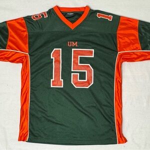 Pro Edge College Football NCAA Miami Hurricanes Jersey Men's Large Sports
